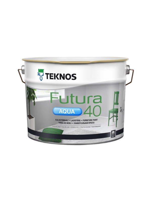 Futura Aqua 40 Kalustemaali 9l Puolikiilt v PM3 S vytett v Simolin Futura Aqua 40 Kalustemaali 9l Puolikiilt v PM3 S vytett v Simolin
