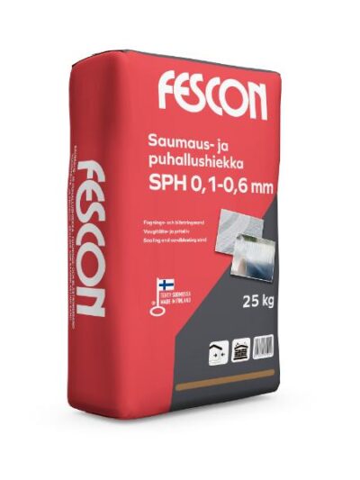 Puhallus- ja saumaushiekka Fescon SP  0,1-0,6mm 25kg