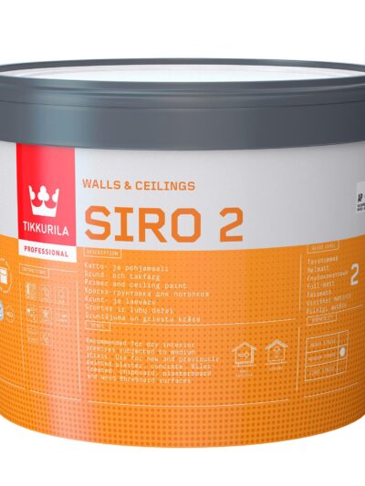 Siro 2 Pohja- ja kattomaali 9l AP valkoinen sävytettävissä