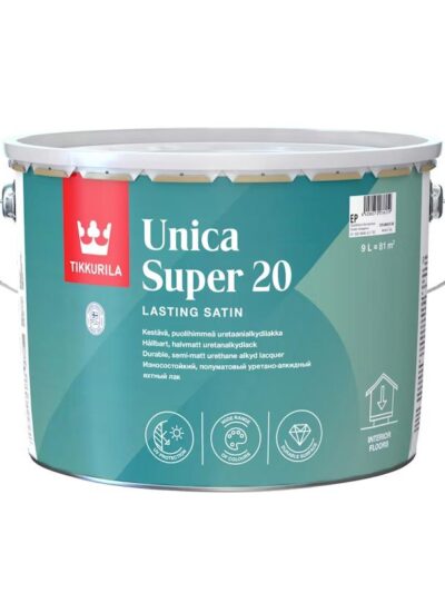Unica Super 20 Uretaanialkydilakka 9l puolihimmeä EP sävytettävissä