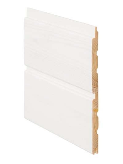 Paneli 14X120X2370 STS4 TK kuusi valkolakattu 1,29m² (748-13)