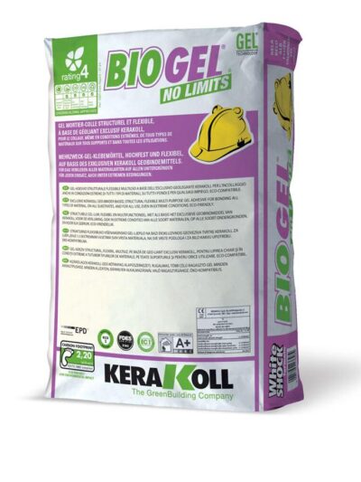 KERAKOLL KIINNITYSLAASTI BIOGEL NO LIMITS VALKOINEN 25kg