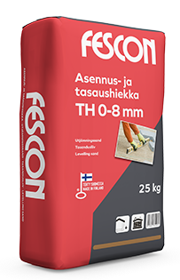 Asennus- ja tasaushiekka Fescon TH 0-8mm 25kg