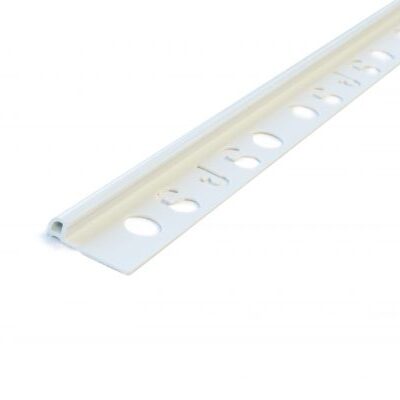 LAATTALISTA 6510-WHITE 6MM 2,7M VALKOINEN MUOVI PUOLIPYÖREÄ