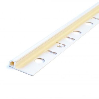 LAATTALISTA 6515-BROKEN WHITE 8MM 2,5M MAALARINVALKOINEN MUOVI PUOLIPYÖREÄ