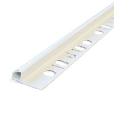 LAATTALISTA 6520-WHITE 10MM 2,7M VALKOINEN MUOVI PUOLIPYÖREÄ